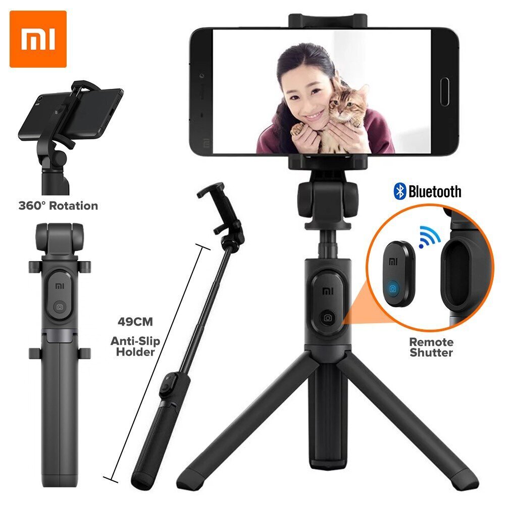 "Xiaomi Mi Selfie Stick" trikojis ( juodas) JAV kaina ir informacija | Asmenukių lazdos (selfie sticks) | pigu.lt