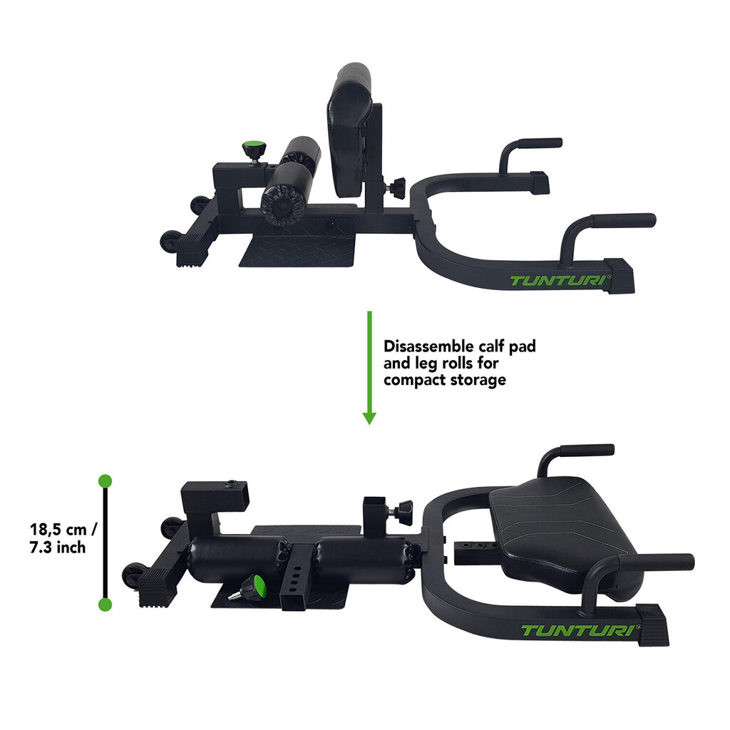 Universalus treniruoklis Tunturi WT20 Sissy Squat kaina ir informacija | Preso treniruokliai | pigu.lt