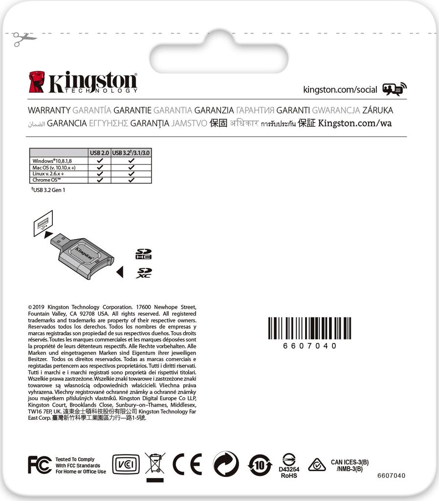 Kingston MLP kaina ir informacija | Adapteriai, USB šakotuvai | pigu.lt