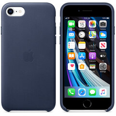 Apple Leather Case MXYN2ZM/A Midnight Blue kaina ir informacija | Telefono dėklai | pigu.lt