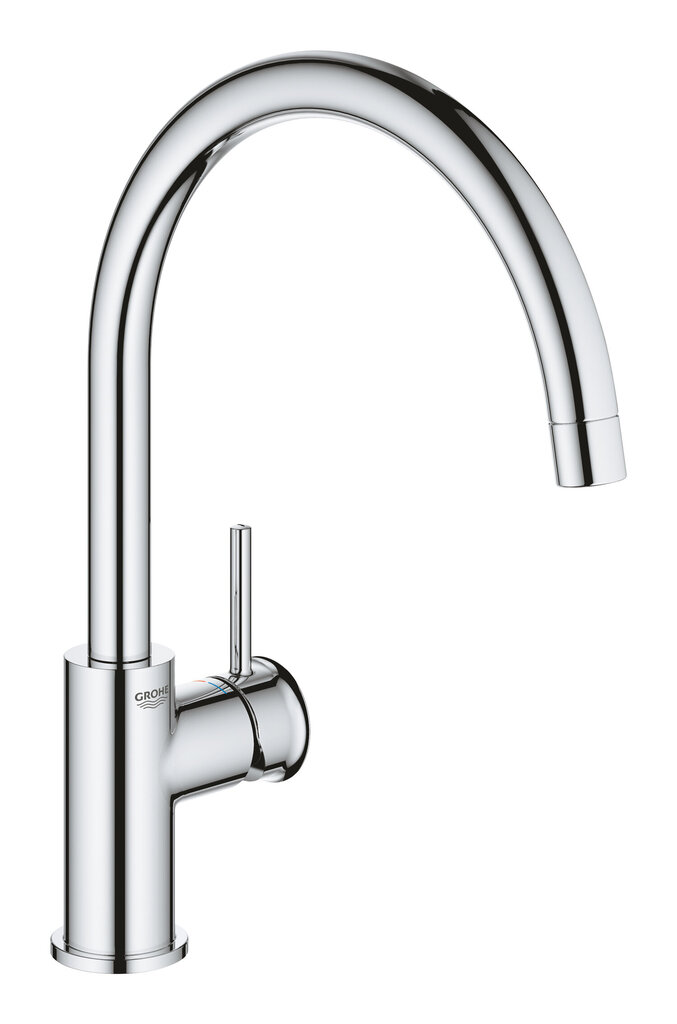 Grohe BauClassic plautuvės maišytuvas aukštu snapeliu ir pilnu apsisukimo diapazonu, 31535001 цена и информация | Virtuvės maišytuvai | pigu.lt