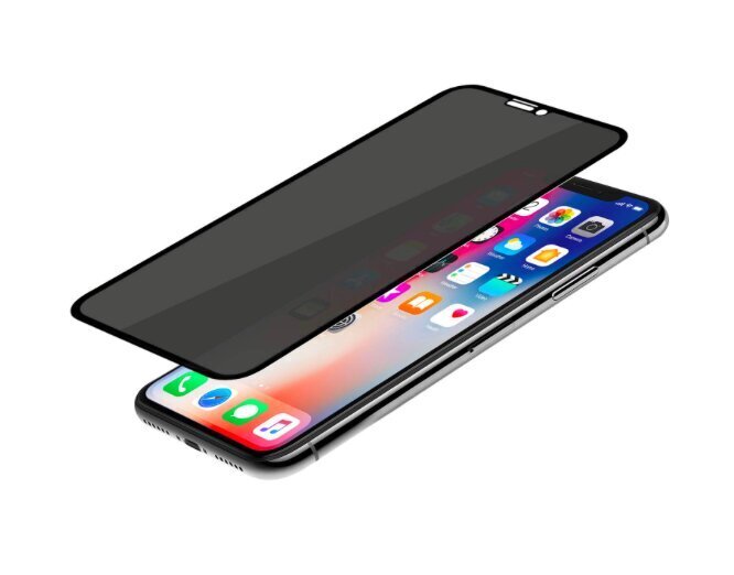 Grūdinto stiklo ekrano apsauga skirtas iPhone XR/11, PRIVACY, FULL GLUE, FULL COVER, SOUNDBERRY. kaina ir informacija | Apsauginės plėvelės telefonams | pigu.lt