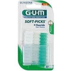 Minkšti krapštukai Soft Picks, su flouridu, 40 krapštukų GUM® (632) kaina ir informacija | Dantų šepetėliai, pastos | pigu.lt