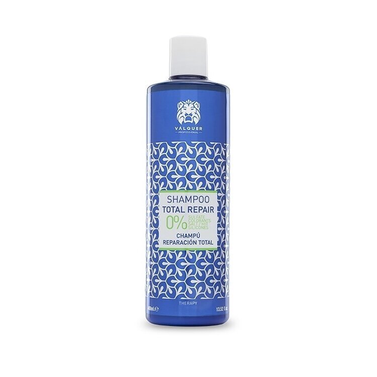Atkuriamasis šampūnas silpniems ir pažeistiems plaukams VALQUER Total Repair 400 ml цена и информация | Šampūnai | pigu.lt