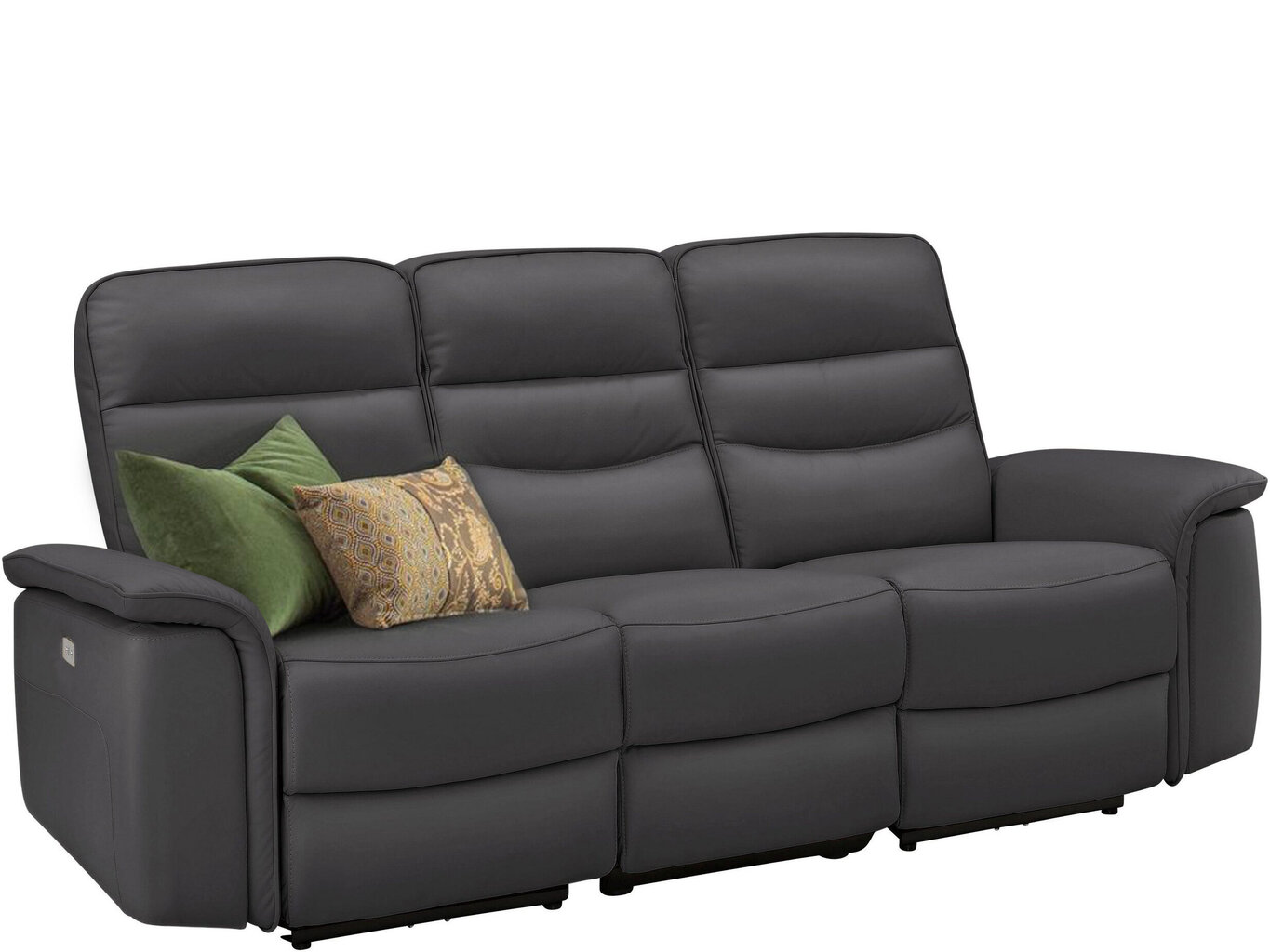 Trivietė sofa Notio Living Marshall su dirbtine oda, ruda kaina ir informacija | Sofos | pigu.lt