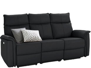 Trivietė sofa-reglaineris Notio Living Zola, juoda kaina ir informacija | Sofos | pigu.lt