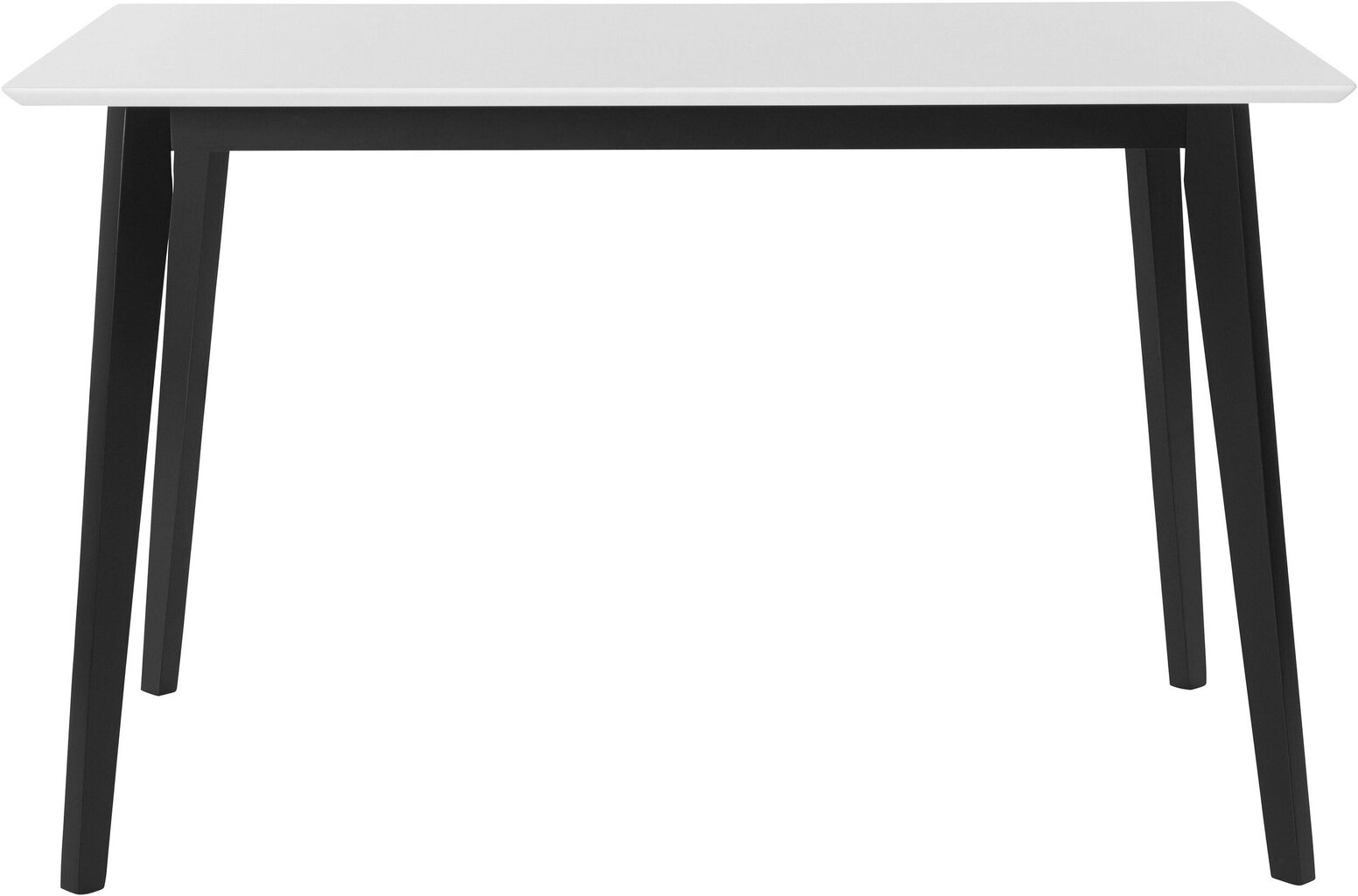 Valgomojo stalas Notio Living Coco 120, baltas/juodas цена и информация | Virtuvės ir valgomojo stalai, staliukai | pigu.lt