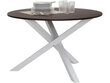 Valgomojo stalas Notio Living Bria 120, rudas/baltas kaina ir informacija | Virtuvės ir valgomojo stalai, staliukai | pigu.lt