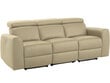 Sofa su elektrine poilsio funkcija Notio Living Capena, natūrali oda, kreminė цена и информация | Sofos | pigu.lt