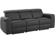 Sofa-reglaineris Notio Living Capena, dirbtinė oda, pilka kaina ir informacija | Sofos | pigu.lt