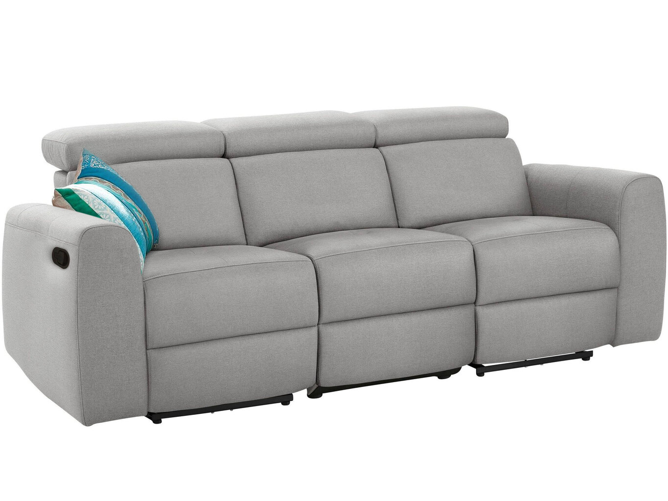 Sofa-reglaineris Notio Living Capena, gobelenas, pilka kaina ir informacija | Sofos | pigu.lt