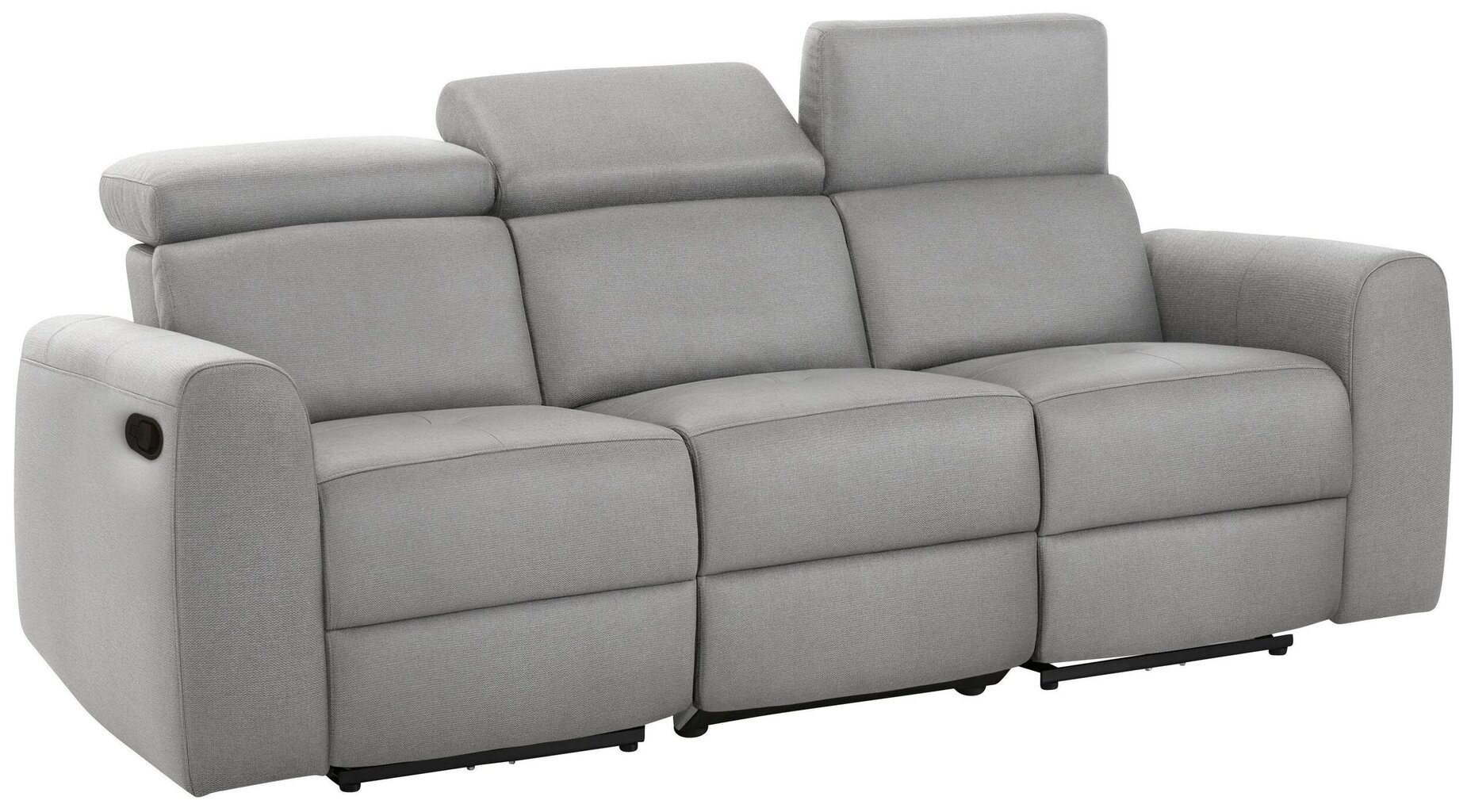 Sofa-reglaineris Notio Living Capena, gobelenas, pilka kaina ir informacija | Sofos | pigu.lt