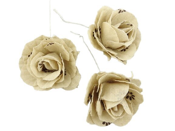 Medžiaginės rožytės, 9 vnt kaina ir informacija | Floristikos reikmenys | pigu.lt