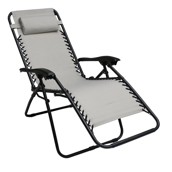 Sulankstoma lauko kėdė-gultas Patio Relax, pilka/juoda kaina | pigu.lt