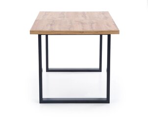 Išskleidžiamas valgomojo stalas Halmar Venom 210 cm, rudas/juodas kaina ir informacija | Virtuvės ir valgomojo stalai, staliukai | pigu.lt