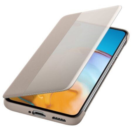Huawei Smart View Flip Cover, skirtas Huawei P40, rudas kaina ir informacija | Telefono dėklai | pigu.lt