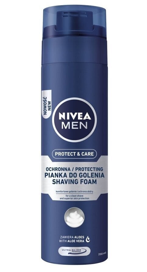 Skutimosi putos NIVEA MEN MILD 200ml kaina ir informacija | Skutimosi priemonės ir kosmetika | pigu.lt