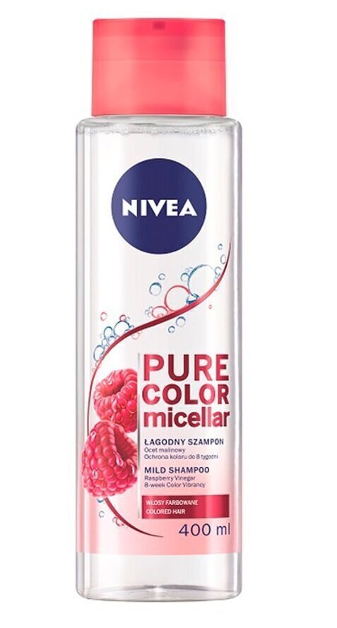 Micelinis plaukų šampūnas Nivea Pure Color 400 ml kaina ir informacija | Šampūnai | pigu.lt