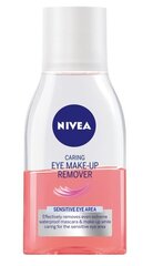 Средство для снятия макияжа с глаз Nivea Caring 125 мл цена и информация | Средства для очищения лица | pigu.lt