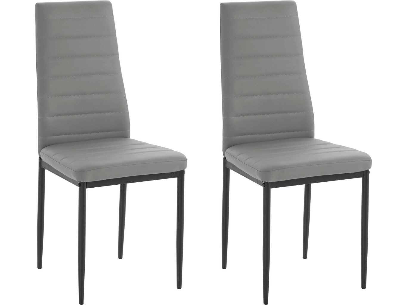 2-jų kėdžių komplektas Notio Living Sally, pilkas kaina ir informacija | Virtuvės ir valgomojo kėdės | pigu.lt