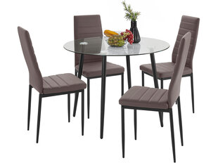 Обеденный комплект Notio Living Darius 100/Sally, коричневый цвет цена и информация | Комплекты мебели для столовой | pigu.lt