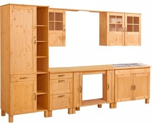 8-ių dalių virtuvės baldų komplektas Notio Living Dennis 60, šviesiai rudas kaina ir informacija | Virtuvės baldų komplektai | pigu.lt