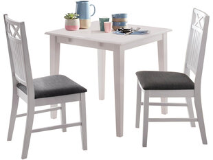 Комплект мебели для столовой Notio Living Flik/Sori 80 с удлиняемой столешницей, белый/серый цена и информация | Комплекты мебели для столовой | pigu.lt
