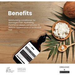 Восстанавливающий натуральный кондиционер для ослабленных волос Organic&Botanic Madagascan Coconut Restoring, 500 мл цена и информация | Бальзамы, кондиционеры | pigu.lt