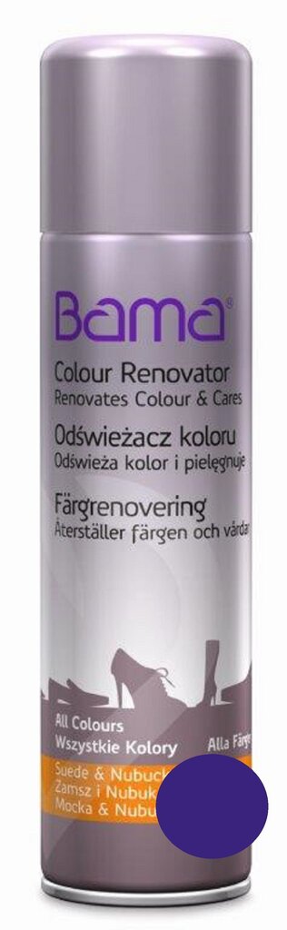 Zomšos ir verstos odos atnaujintojas Bama (mėlynas,purškiamas), 250ml. kaina ir informacija | Drabužių ir avalynės priežiūros priemonės | pigu.lt