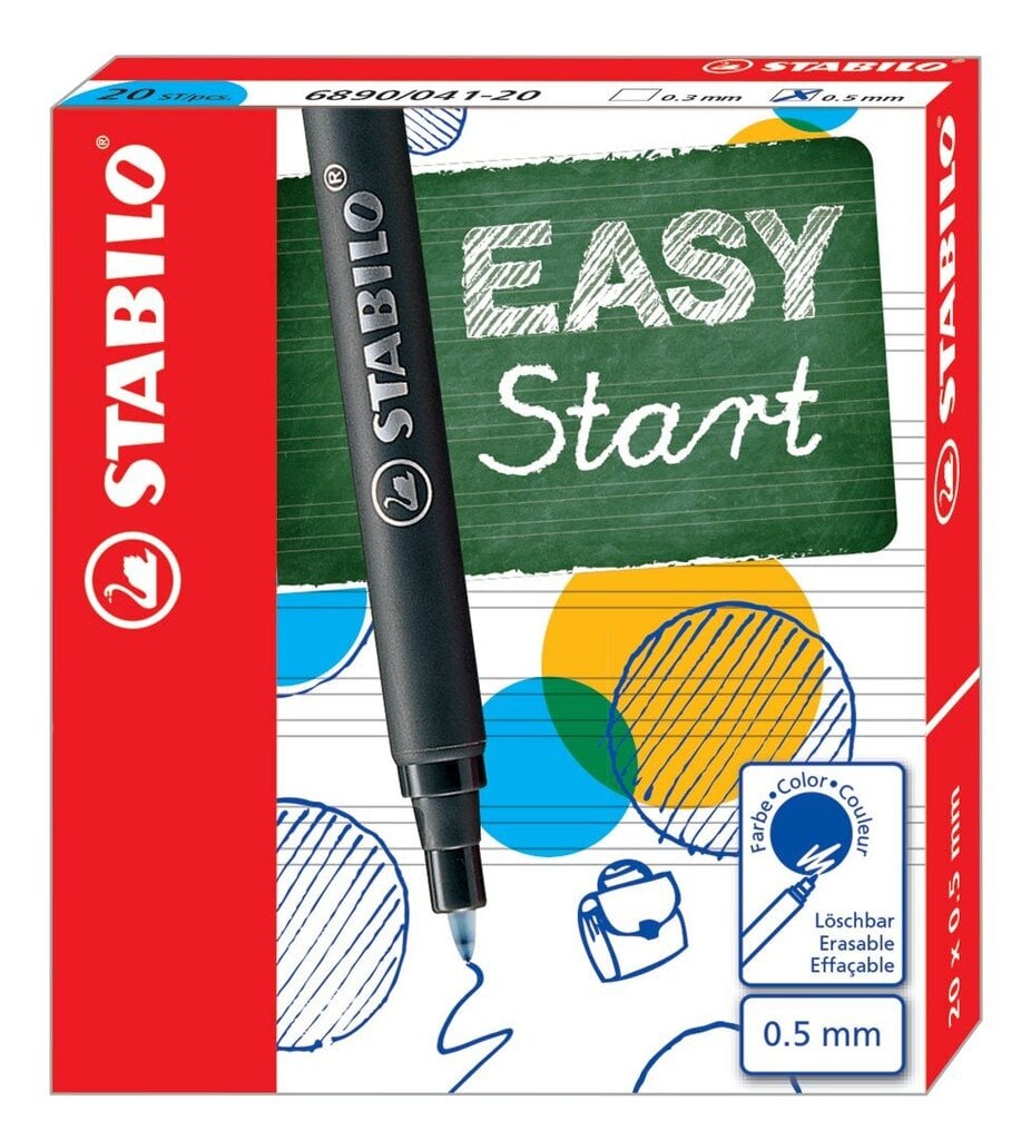 Šerdelė rašikliui EASYStart 0.5mm, mėlyna, 1 vnt цена и информация | Rašymo priemonės | pigu.lt