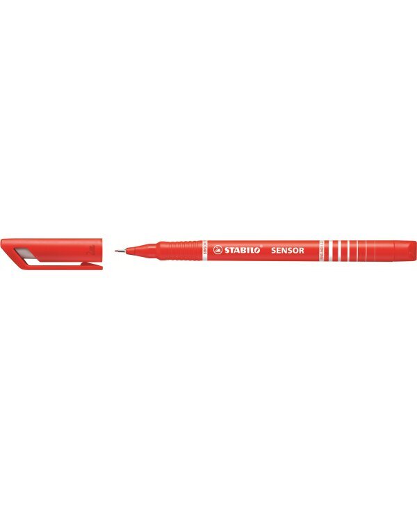 Rašiklis Stabilo Sensor F raudonos spalvos kaina ir informacija | Rašymo priemonės | pigu.lt