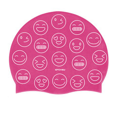 Plaukimo kepuraitė vaikams Spokey Emoji, rožinė kaina ir informacija | Plaukimo kepuraitės | pigu.lt