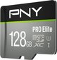 PNY microSD kortelė, 128 GB цена и информация | Atminties kortelės telefonams | pigu.lt