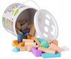 Medinės kaladėlės kibirėlyje EcoToys, 50 d. цена и информация | Žaislai kūdikiams | pigu.lt