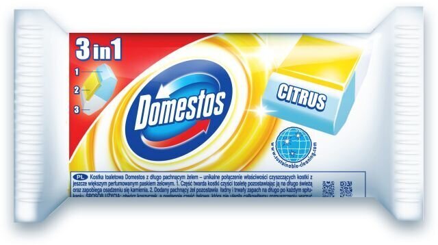 DOMESTOS tualeto gaiviklio pakeitimas Citrus Fresh, 40g kaina ir informacija | Valikliai | pigu.lt