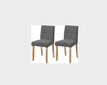 2-jų kėdžių komplektas Notio Living Henry, pilkas kaina ir informacija | Virtuvės ir valgomojo kėdės | pigu.lt