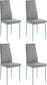 4-ių kėdžių komplektas Notio Living Barak, pilkas kaina ir informacija | Virtuvės ir valgomojo kėdės | pigu.lt