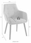 2-jų kėdžių komplektas Notio Living Buckley, šviesiai pilkas kaina ir informacija | Virtuvės ir valgomojo kėdės | pigu.lt
