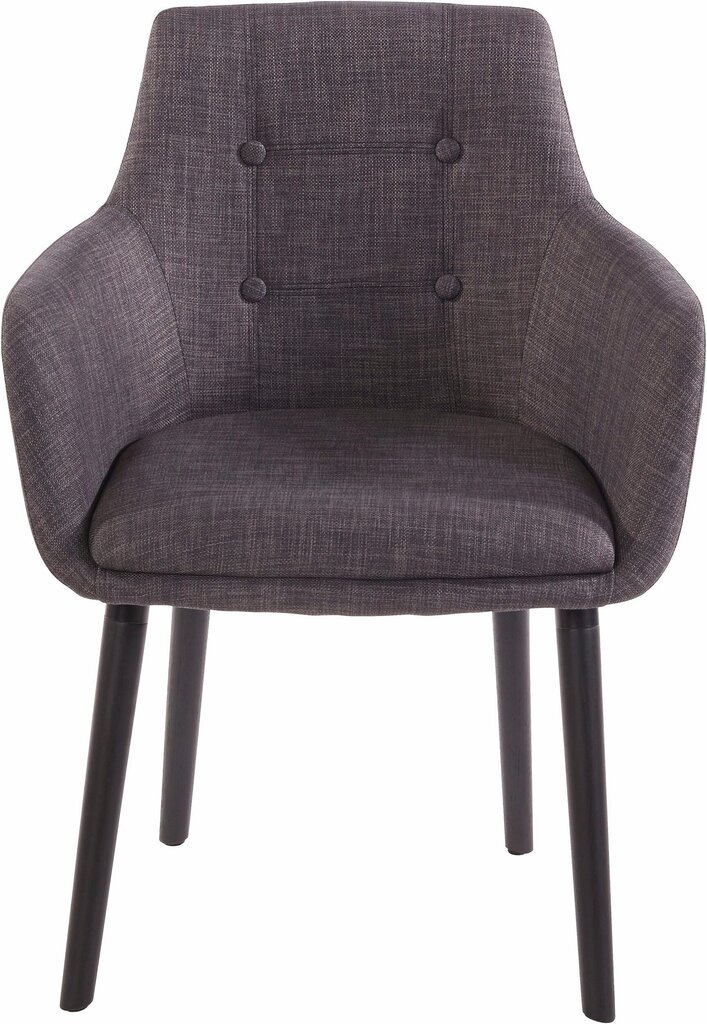 2-jų kėdžių komplektas Notio Living Buckley, tamsiai pilkas kaina ir informacija | Virtuvės ir valgomojo kėdės | pigu.lt