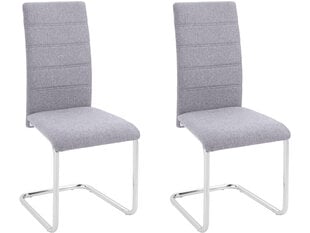 2-jų kėdžių komplektas Notio Living Dolores, pilkas kaina ir informacija | Virtuvės ir valgomojo kėdės | pigu.lt