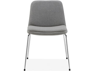 2-jų kėdžių komplektas Notio Living Heino, pilkas/chromo kaina ir informacija | Virtuvės ir valgomojo kėdės | pigu.lt