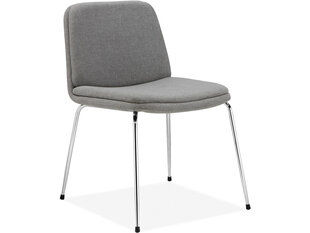 2-jų kėdžių komplektas Notio Living Heino, pilkas/chromo kaina ir informacija | Virtuvės ir valgomojo kėdės | pigu.lt