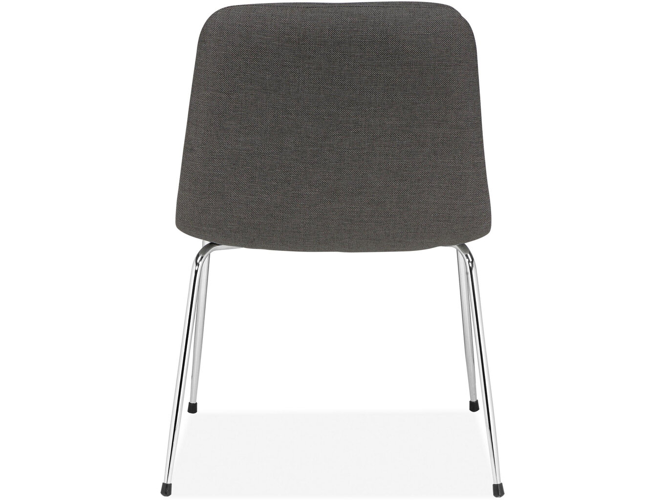 2-jų kėdžių komplektas Notio Living Heino, tamsiai pilkas/chromo kaina ir informacija | Virtuvės ir valgomojo kėdės | pigu.lt