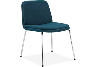 2-jų kėdžių komplektas Notio Living Heino, mėlynas/chromo kaina ir informacija | Virtuvės ir valgomojo kėdės | pigu.lt