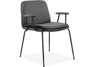 Комплект из 2-х стульев с подлокотниками Notio Living Heino, серый/черный цена и информация | Стулья для кухни и столовой | pigu.lt