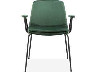 2-jų kėdžių su porankiais komplektas Notio Living Heino, žalias/juodas kaina ir informacija | Virtuvės ir valgomojo kėdės | pigu.lt