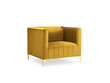 Fotelis Micadoni Home Annite, geltonos/auksinės spalvos цена и информация | Svetainės foteliai | pigu.lt