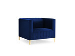 Кресло Micadoni Home Annite, синее/золотистое