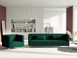 Fotelis Micadoni Home Annite, žalios/auksinės spalvos kaina ir informacija | Svetainės foteliai | pigu.lt