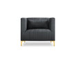 Fotelis Micadoni Home Annite, pilkos/auksinės spalvos kaina ir informacija | Svetainės foteliai | pigu.lt